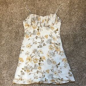 Urban Outfitters White Dress with Gold Accents